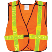 Standard-Duty Safety Vest, High Visibility Orange, 2X-Large, Polyester SEF096 | TENAQUIP