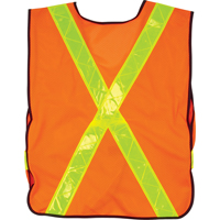 Standard-Duty Safety Vest, High Visibility Orange, 2X-Large, Polyester SEF096 | TENAQUIP