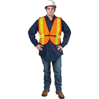 Standard-Duty Safety Vest, High Visibility Orange, Medium, Polyester SEF093 | TENAQUIP