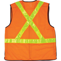 5-Point Tear-Away Traffic Safety Vest, High Visibility Orange, Medium, Polyester, CSA Z96 Class 2 - Level 2 SEF097 | TENAQUIP