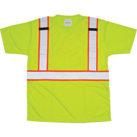 CSA Compliant T-Shirt, Polyester, Medium, High Visibility Lime-Yellow SEF109 | TENAQUIP
