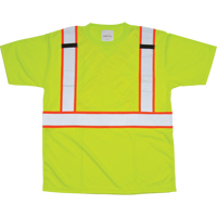 Produits de sécurité Zenith SEF110 T-shirt conforme &agrave; la CSA, Polyester, Grand, Jaune lime haute visibilit&eacute;