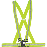 Standard-Duty Safety Harness, High Visibility Lime-Yellow, Silver Reflective Colour, X-Large SEF119 | TENAQUIP