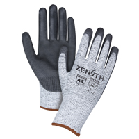 Produits de sécurité Zenith SEF168 Gants &eacute;lastiques sans coutures r&eacute;sistants &agrave; la coupe, Taille Grand/9, Calibre 13, Rev&ecirc;tement Polyur&eacute;thane, Enveloppe en PEHP, ANSI/ISEA 105 niveau 4/EN 388 niveau 5