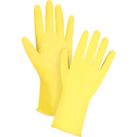 Produits de sécurité Zenith SHF671 Gants jaune canari r&eacute;sistants aux produits chimiques, Taille 8, 12" lo, Latex, Doublure en Ouat&eacute;e, 15 mils