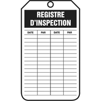 Inspection Tags, Cardstock, 3-3/8" W x 5-7/8" H, French  SEF580 | TENAQUIP