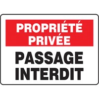 Accuform NMC FRMATR963VP Enseigne  Passage interdit , 10" x 14", Plastique, Français