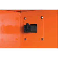 Justrite 860002 Armoires de rangement pour pr&eacute;paration aux situations d'urgence, Acier, 4 Tablettes, 65" h x 43" la x 18" P, Orange