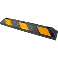 Parking Curb, Rubber, 3' L, Black/Yellow SEH140 | TENAQUIP