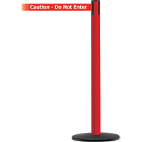 Tensator 889B3321STDNORGXC Advance TensaBarrier&reg; Barrier Post, Steel, 36" H, White/Red Tape, 7.5' Tape Length