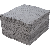 Produits de sécurité Zenith SEH981 Feuilles absorbantes en fibres fines de premi&egrave;re qualit&eacute;, Universel, 15" x 17", 25 gal. d'absorption
