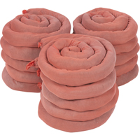 Produits de sécurité Zenith SEI011 Remblais tubulaires absorbants, Mati&egrave;res dangereuses, Absorption 50 gal., 3" la x 8' lo, Pqt de 15