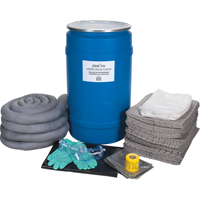 Large-Capacity Spill Kit, Universal, Drum, 30 US gal. Absorbancy SEI165 | TENAQUIP