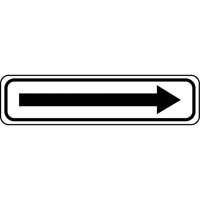 Accuform NMC MADC866VA Arrow Sign, 6" x 24", Aluminum, Pictogram