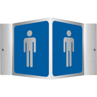 Accuform NMC PSM406 Enseigne Projection - hommes, 6" x 5", Aluminium, Pictogramme