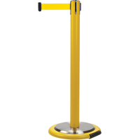 Zenith Safety Products SDL105 Free-Standing Crowd Control Barrier, Steel, 35" H, Yellow Tape, 12' Tape Length