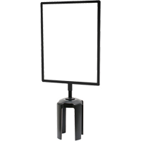Tensator HDSC-33-1114LD-V Tensabarrier&reg; Sign Frame with Adapter, Black