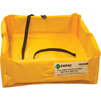 Enpac 5644-YE-F Mini bermes de confinement pliantes Duck Ponds, Capacit&eacute; 60 gal. US, 4' la x 4' lo x 6" h, Paroi en mousse