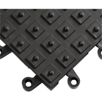 Wearwell 552.78X18X18BK-CS10 ErgoDeck&reg; Matting With Integrated No-Slip Cleats No. 552, PVC, 1-1/2' W x 1-1/2' L, 7/8" Thick, Black