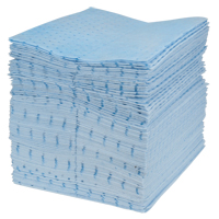 Zenith Safety Products SEJ186 Premium Blue Bonded Sorbent Pads, Oil Only, 15" x 18", 30 gal. Absorbancy