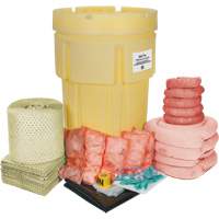 Produits de sécurité Zenith SHP076 Trousse de lutte contre les d&eacute;versements, Mati&egrave;res dangereuses, Overpack/Baril de r&eacute;cup&eacute;ration, Absorbance de 95 gal. US