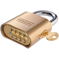 Master Lock K7-P761 Cl&eacute; de contr&ocirc;le pour cadenas &agrave; combinaison r&eacute;glable en laiton