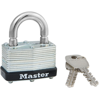 Master Lock 500KABRK Cadenas lamin&eacute;, Argent, Cl&eacute;s identiques, Acier lamin&eacute;, Largeur de 1-3/4"