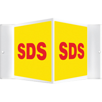 Accuform NMC PSP768 Enseigne Projection  SDS , 8" x 12", Plastique, Anglais