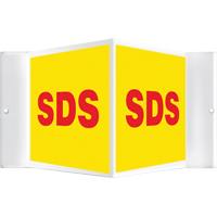 "SDS" Projection™ Sign, 8" x 12", Plastic, English SEJ568 | TENAQUIP
