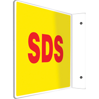 Accuform NMC PSP452 Enseigne Projection  SDS , 8" x 12", Plastique, Anglais