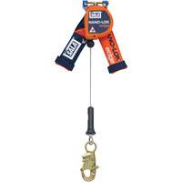 3M DBI Sala Protection Contre Les Chutes 3500219 C&acirc;ble de s&eacute;curit&eacute; autor&eacute;tractable pour rebord Nano-Lok, 8', Acier inoxydable, Stationnaire