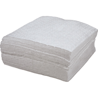 Zenith Safety Products SEJ934 Premium Bonded Sorbent Pads, Oil Only, 15" x 18", 30 gal. Absorbancy