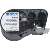 Brady M4-49-427 Cartouche de marqueur de fil thermor&eacute;tr&eacute;cis, Vinyle, 1" lo x 1" h, Blanc