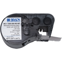 Brady M4C-1000-595-RD-WT Cartouche pour imprimante d'&eacute;tiquettes, Blanc