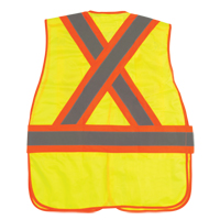 Flame-Resistant Surveyor Vest, High Visibility Lime-Yellow, Medium, Polyester, CSA Z96 Class 2 - Level 2 SGF140 | TENAQUIP