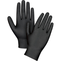 Produits de sécurité Zenith SDL990 Gants d'examen de poids lourd &agrave; prise tactile, T-petit, Nitrile, 8 mils, Sans poudre, Noir