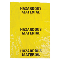 Hazardous Waste Bags, Infectious Waste, 60" L x 36" W, 50 /pkg. SEK328 | TENAQUIP