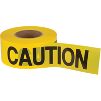 Zenith Safety Products SEK397 "Caution" Barricade Tape, English, 3" W x 1000' L, 1.5 mils, Black on Yellow
