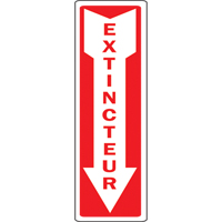 Accuform NMC FRMFXG942VP Enseigne  Extincteur , 12" x 4", Plastique, Français avec pictogramme