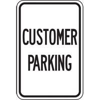 Accuform Signs FRP194RA "Customer Parking" Designated Parking Sign, 18" x 12", Aluminum, English