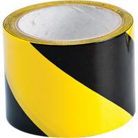Brady 55303 Ruban de marquage de plancher, 3" x 54', Vinyle, Noir/Jaune