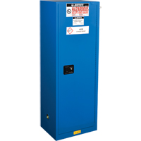 Justrite 8622282 Armoires &eacute;troites doubl&eacute;es pour rangement de mati&egrave;res dangereuses Chem-Cor, 22 gal., 23,25" x 65" x 18"