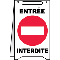 "Entrée interdite" Fold-Ups™ Sign, French with Pictogram  SEL055 | TENAQUIP