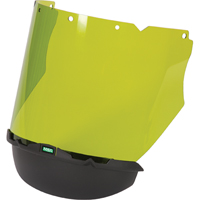 MSA 10118480 V-Gard&reg; Visor with Chin Protector for Arc Flash Application, Polycarbonate, Green Tint