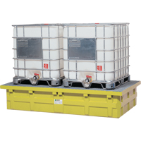 Enpac 5482-YE Double IBC Low-Top Without Drain, 385 US gal. Spill Capacity, 110" x 55" x 20"