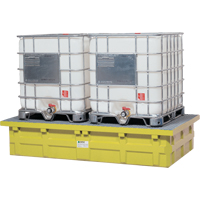 Double IBC Low-Top Without Drain, 385 US gal. Spill Capacity, 110" x 55" x 20"  SEM172 | TENAQUIP