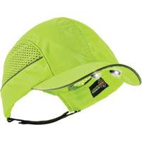 Skullerz<sup>®</sup> 8960 Short Brim Bump Cap with LED Lighting, High Visibility Lime Green  SEM594 | TENAQUIP