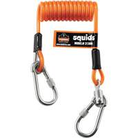 Ergodyne 19131 Coiled Cable Lanyard, Coil, Dual Carabiner