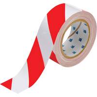 Brady 104318 ToughStripe&reg; Floor Marking Tape, 2" x 100', Polyester, Red and White