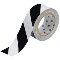 Brady 104319 ToughStripe&reg; Floor Marking Tape, 2" x 100', Polyester, Black and White